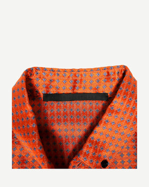Haider Ackermann SS17 Orange Silk Short Sleeve Shirt