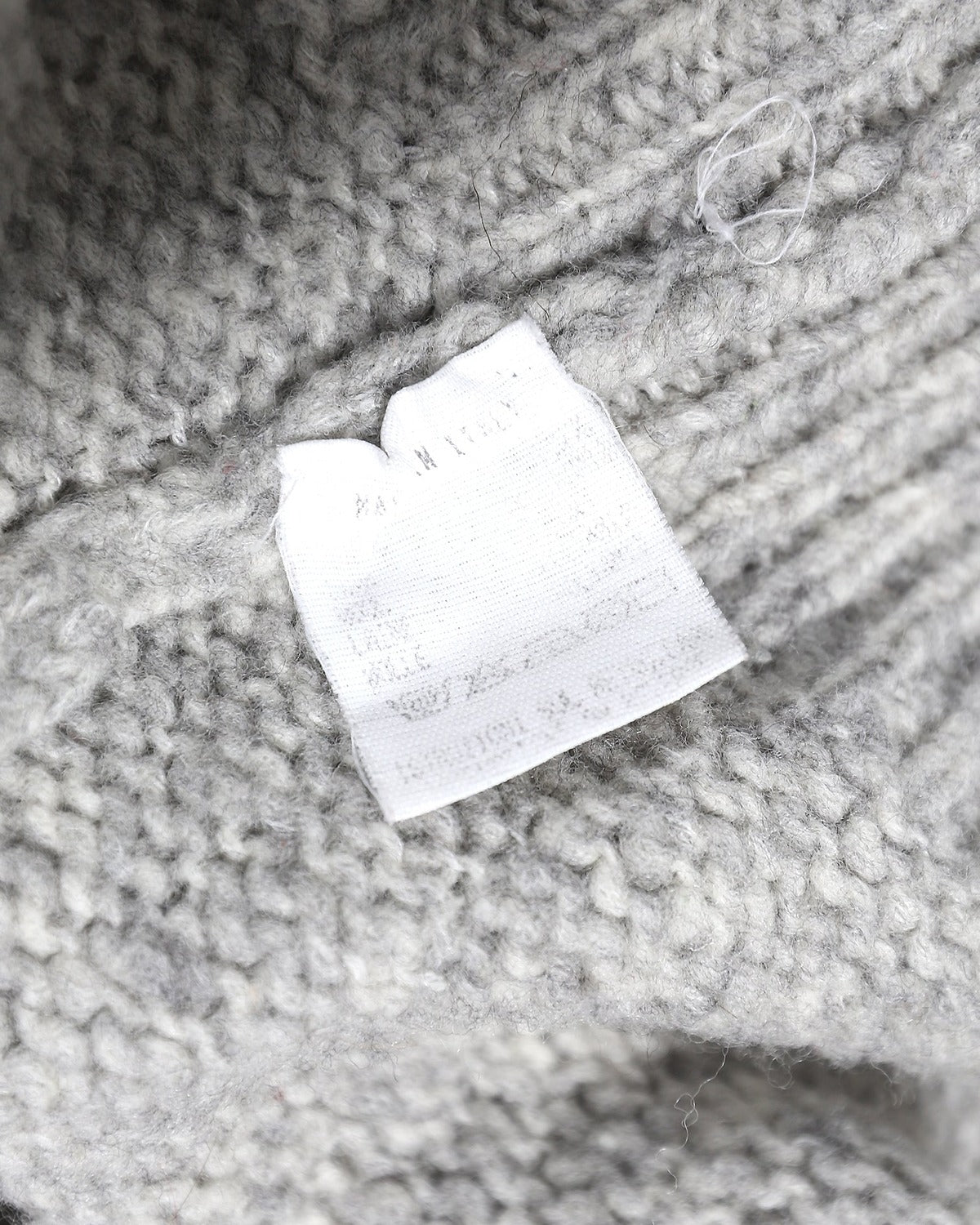 Maison Martin Margiela FW98 Flat Collection Oversized Grey Knit Sweater