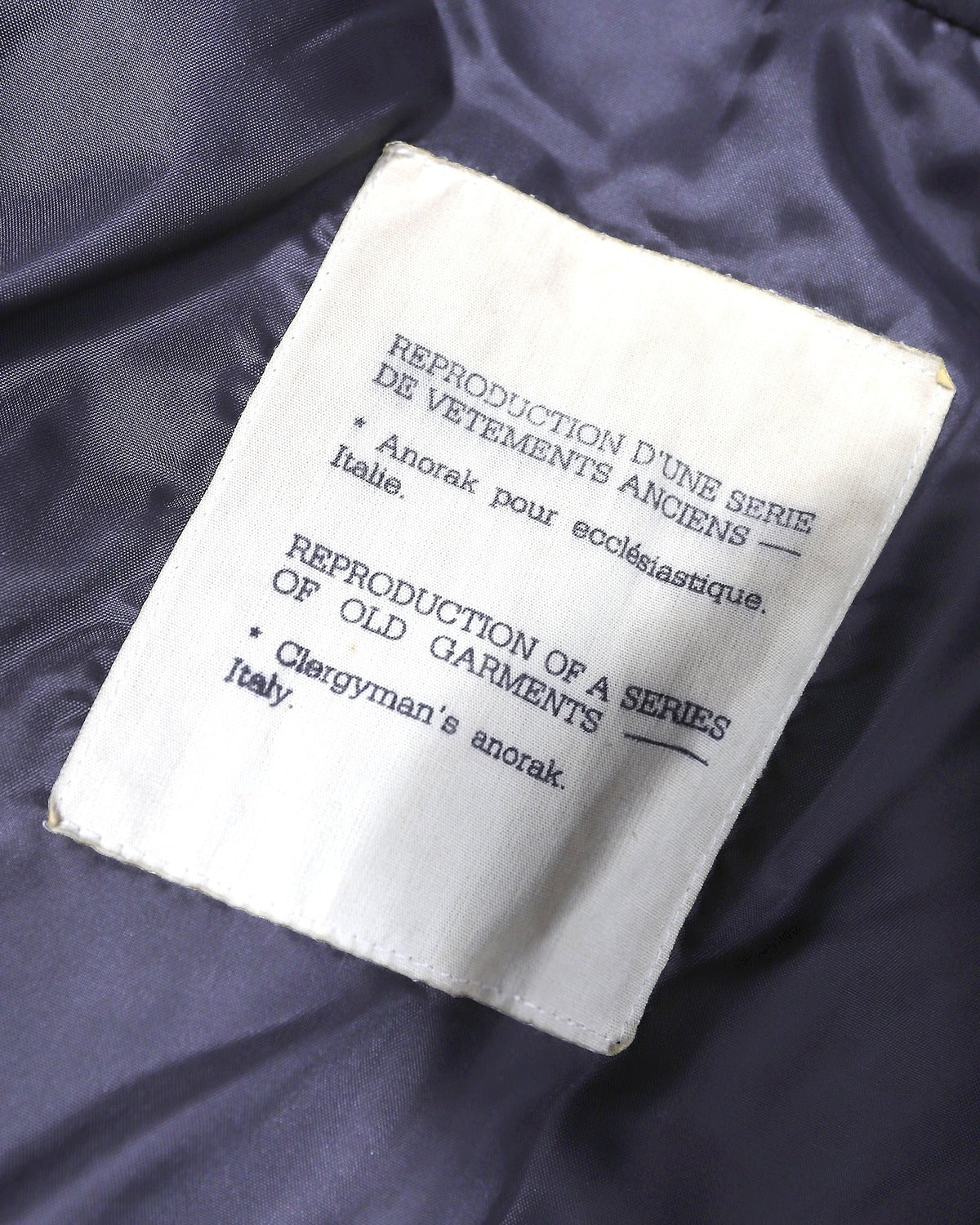 Maison Martin Margiela FW95 Reproduction Clergymans Anorak