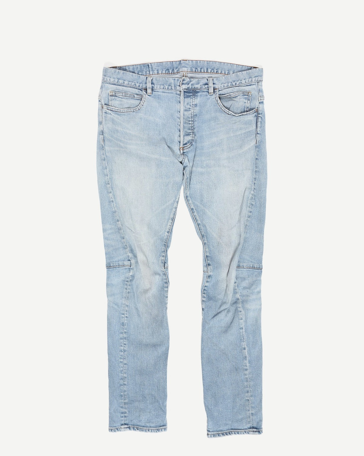 Balmain Twisted Leg Light Blue Jeans