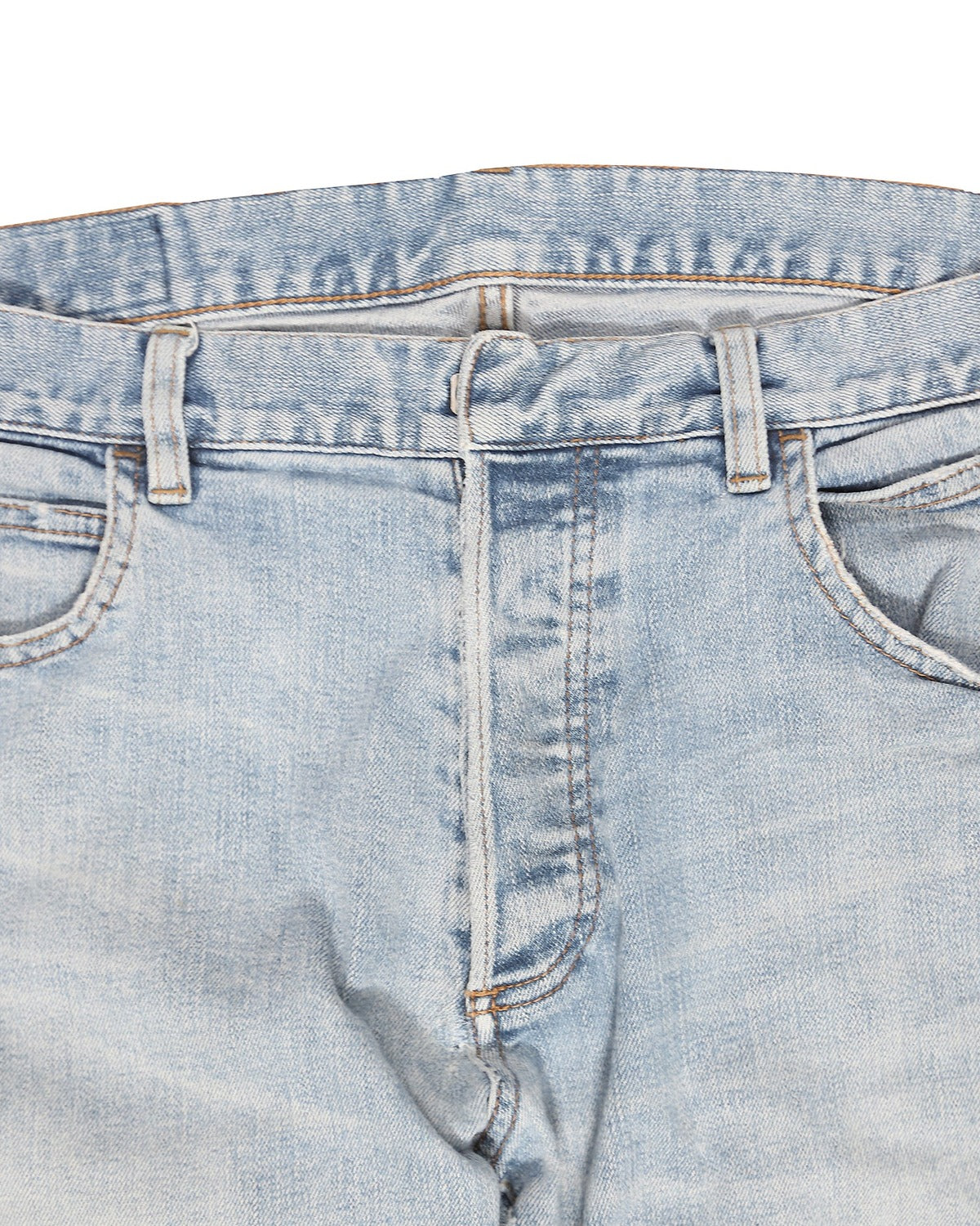 Balmain Twisted Leg Light Blue Jeans