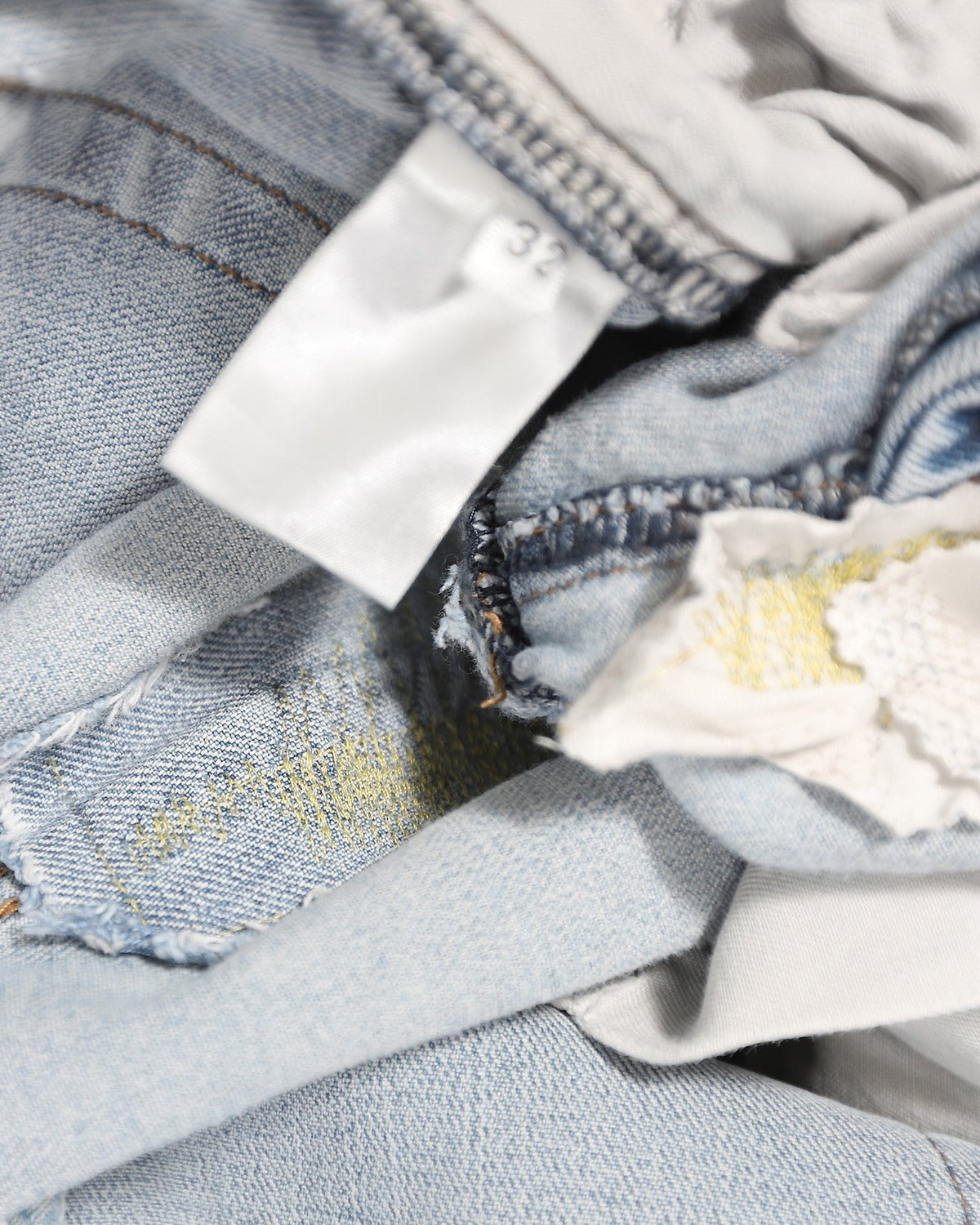 Balmain Twisted Leg Light Blue Jeans