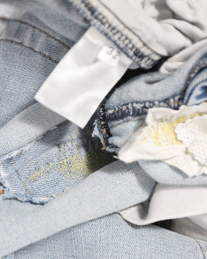 Balmain Twisted Leg Light Blue Jeans
