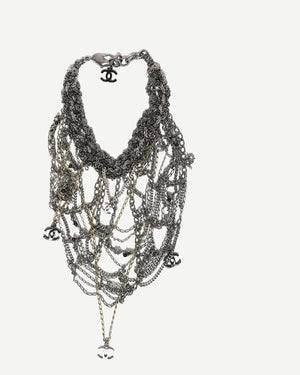 Chanel FW12 Aged Silver Multichain Bracelet