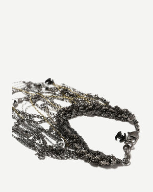 Chanel FW12 Aged Silver Multichain Bracelet