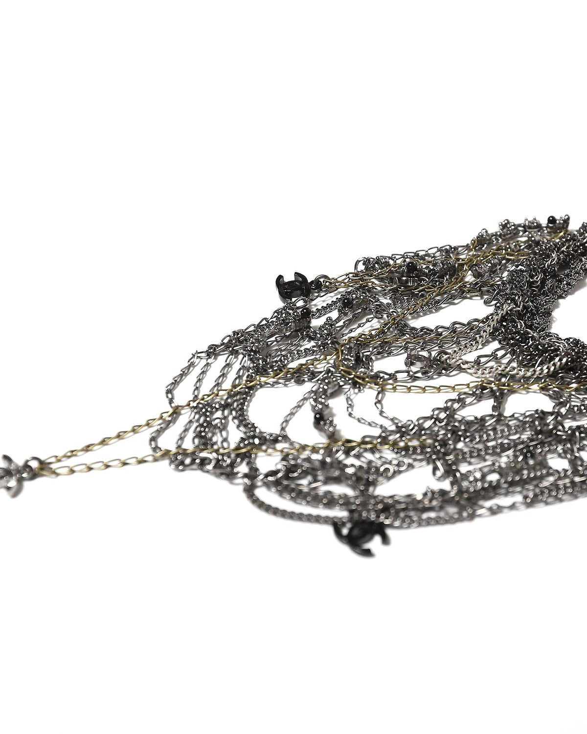 Chanel FW12 Aged Silver Multichain Bracelet