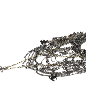 Chanel FW12 Aged Silver Multichain Bracelet