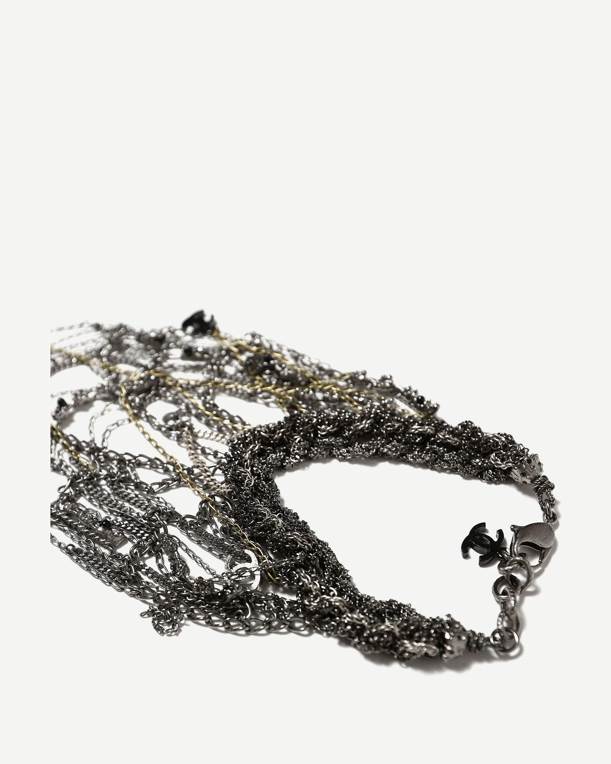 Chanel FW12 Aged Silver Multichain Bracelet
