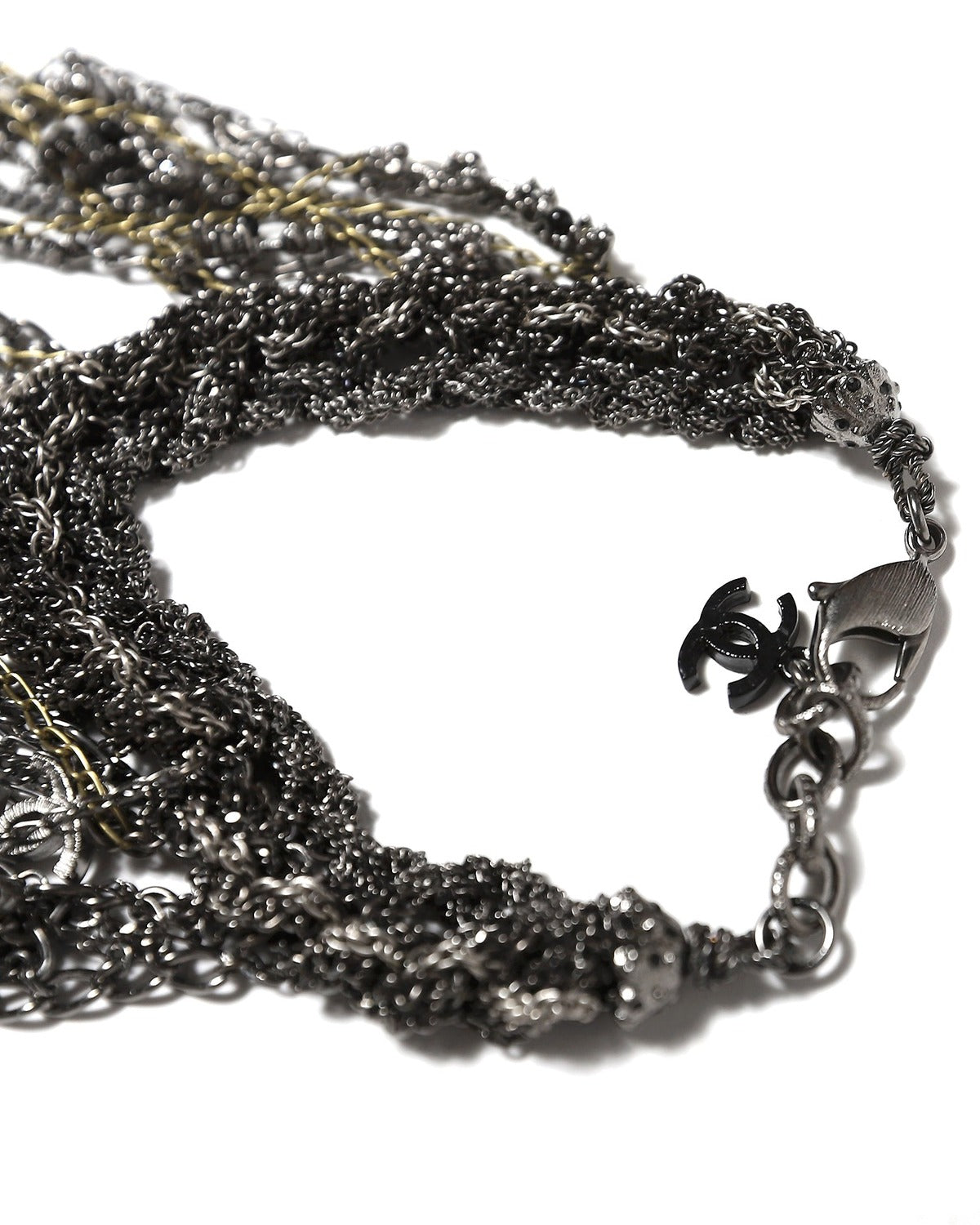Chanel FW12 Aged Silver Multichain Bracelet