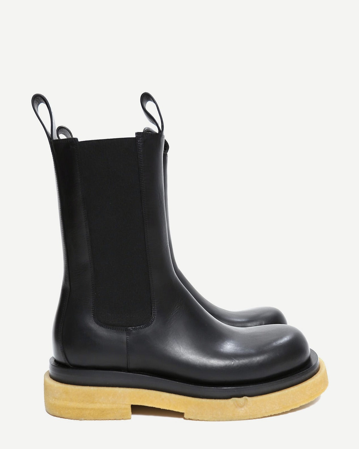 Bottega Veneta by Daniel Lee Crepe Sole Black Lug Boots