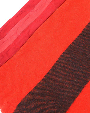 Visvim F.I.L. Indigo Camping Trailer Ruunpe Patchwork Red Kimono Wool Overcoat