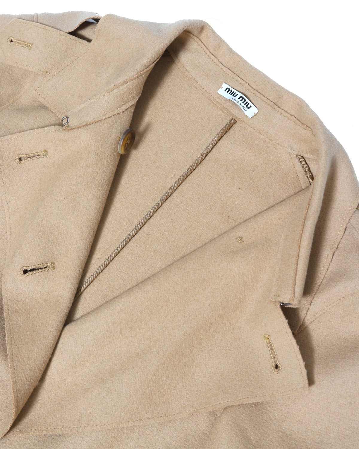 Miu Miu Belted Belted Wool Trench Coat