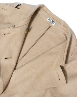 Miu Miu Belted Belted Wool Trench Coat