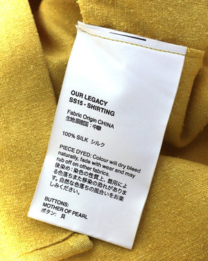 Our Legacy SS15 Mustard Shirting