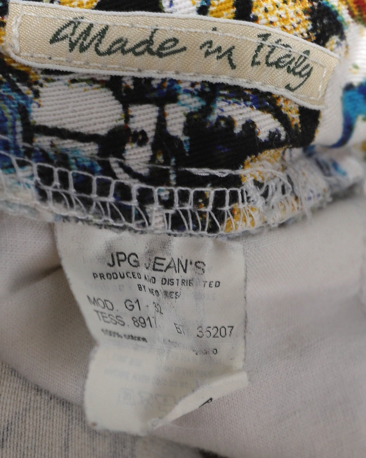 Jean Paul Gaultier SS00 Basquiat Belted Denim