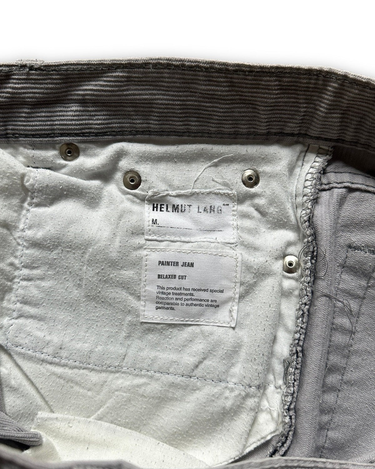Helmut Lang FW99 Gray Corduroy Painter Denim