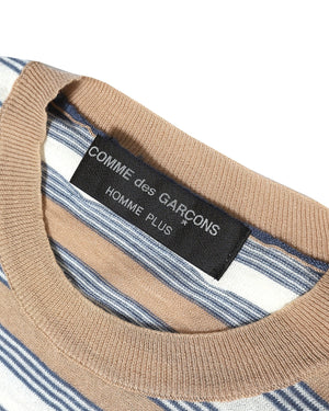Comme des Garcons Homme Plus AD01 Fine Knit Floral Striped Longsleeve
