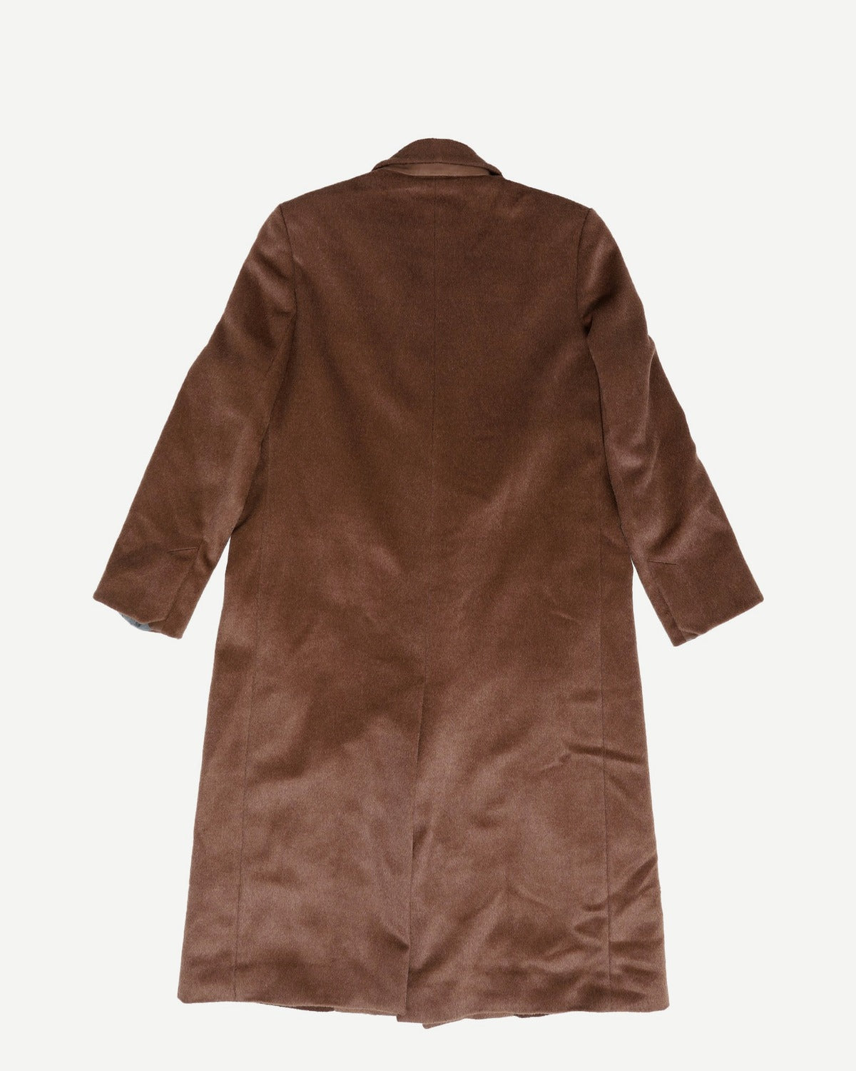Berluti by Sartori Double Breasted Brown Baby Lama Hair Coat