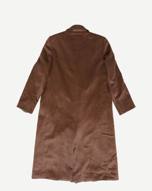 Berluti by Sartori Double Breasted Brown Baby Lama Hair Coat
