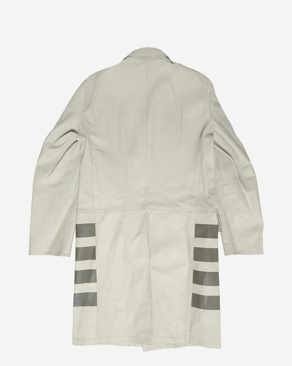 Helmut Lang FW97 Leather Resin Stripe Coat