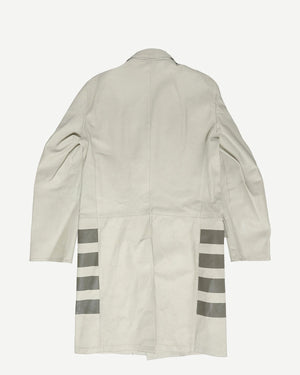 Helmut Lang FW97 Leather Resin Stripe Coat