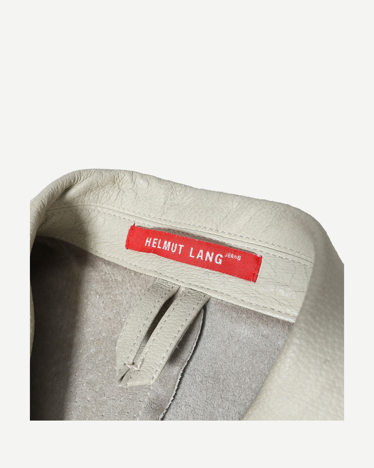 Helmut Lang FW97 Leather Resin Stripe Coat