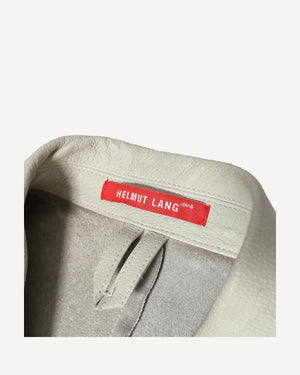 Helmut Lang FW97 Leather Resin Stripe Coat