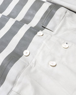 Helmut Lang FW97 Leather Resin Stripe Coat