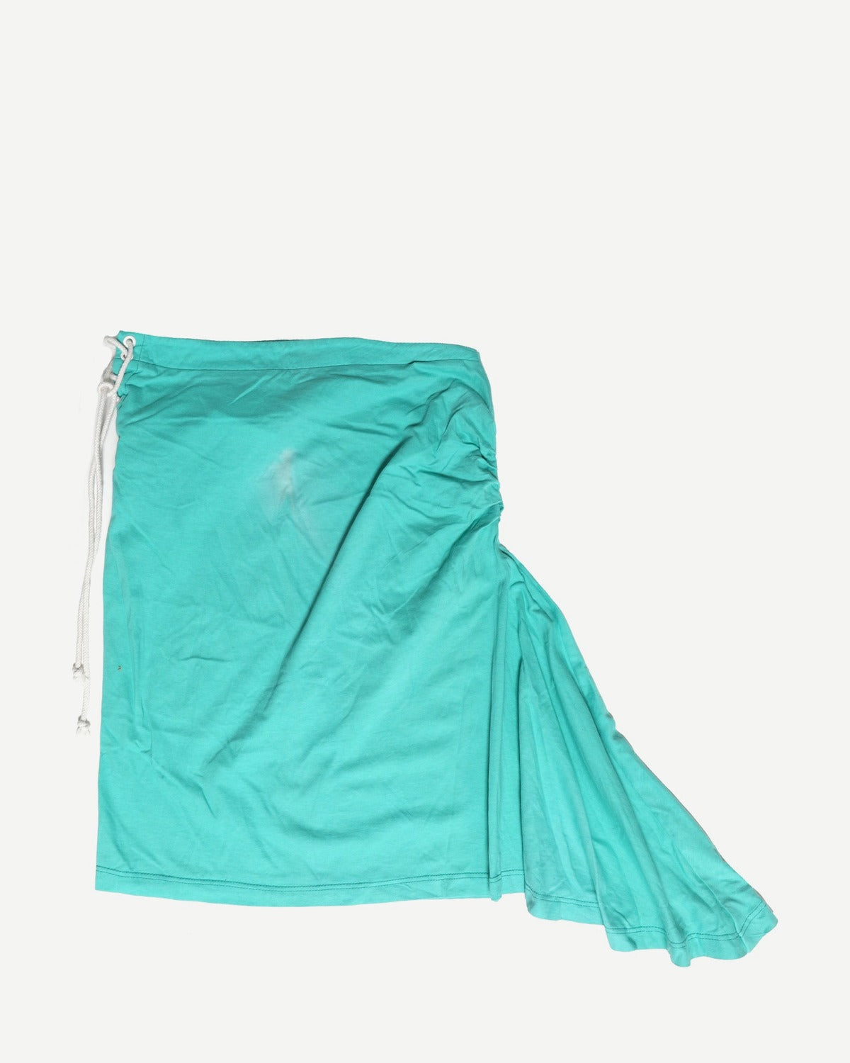 Thierry Mugler 90s Turquoise Lace-Up Skirt