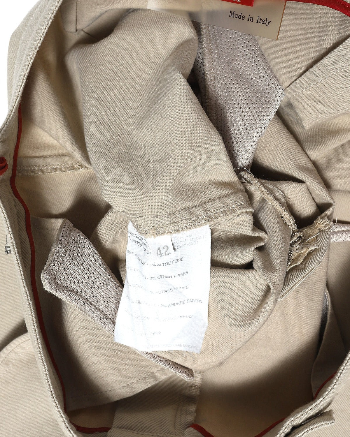 Prada Sport 2000s Beige Zipped Pants