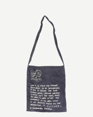 Raf Simons FW04 Waves Shipwreck Poem Tote Bag