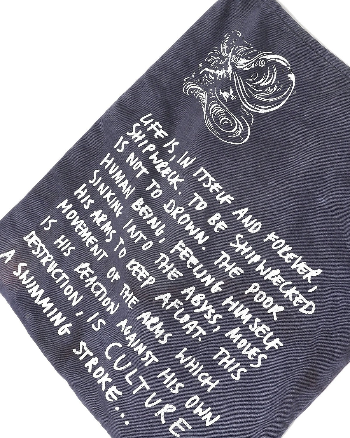 Raf Simons FW04 Waves Shipwreck Poem Tote Bag
