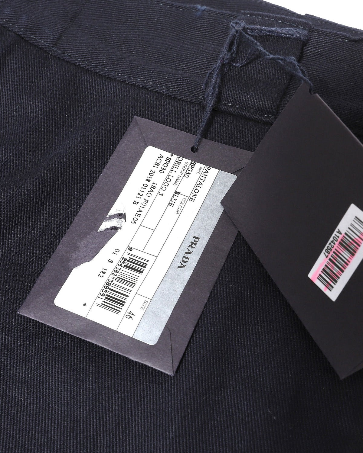 Prada AW18 Logo Patched Workwear Trousers