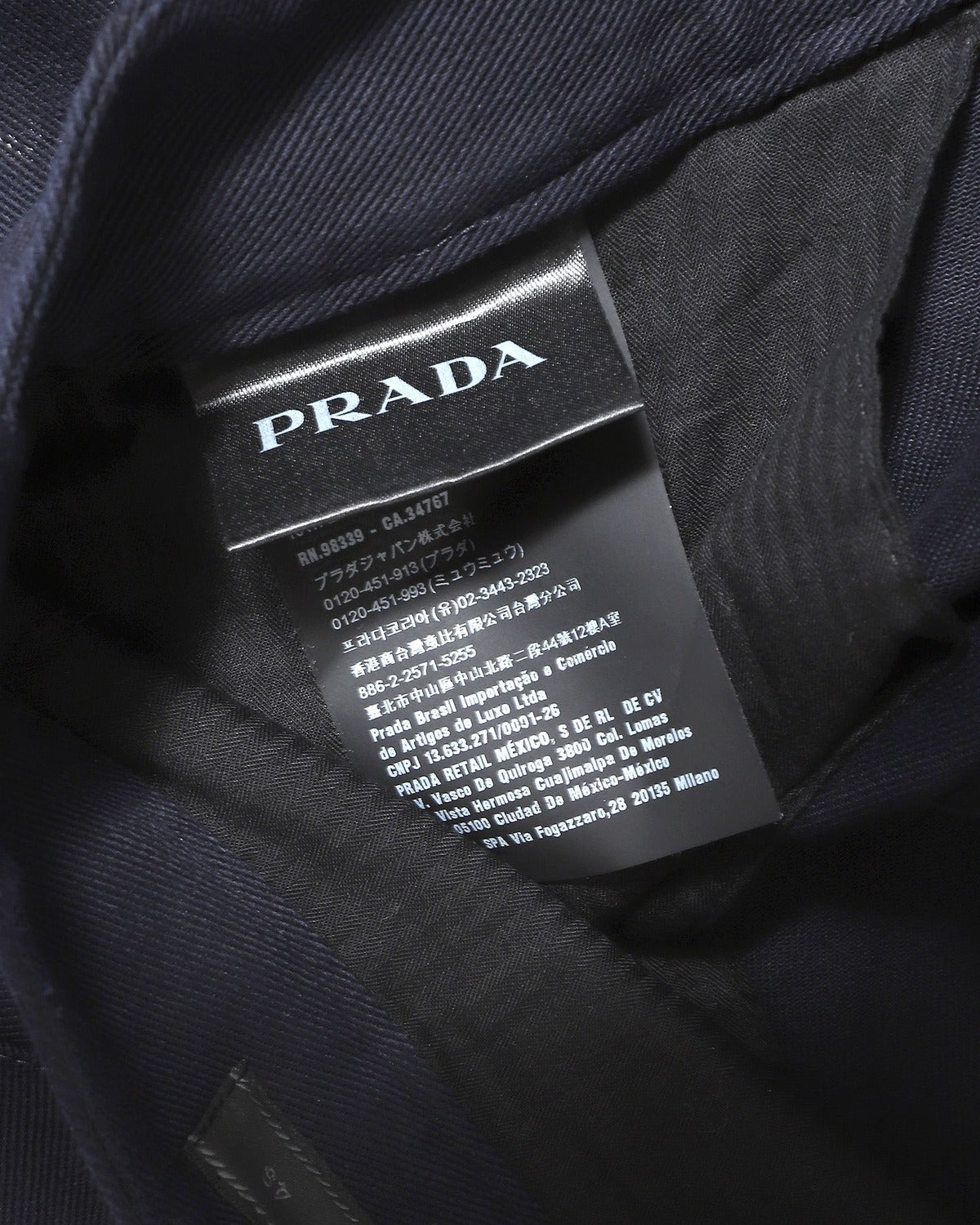 Prada AW18 Logo Patched Workwear Trousers
