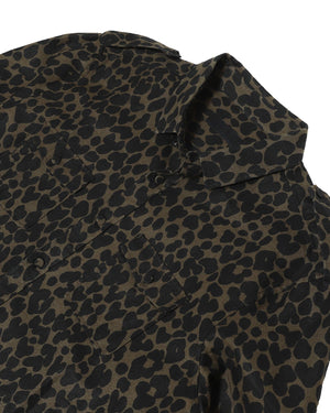 Burberry Prorsum SS14 Military Leo Print Linen Shirt
