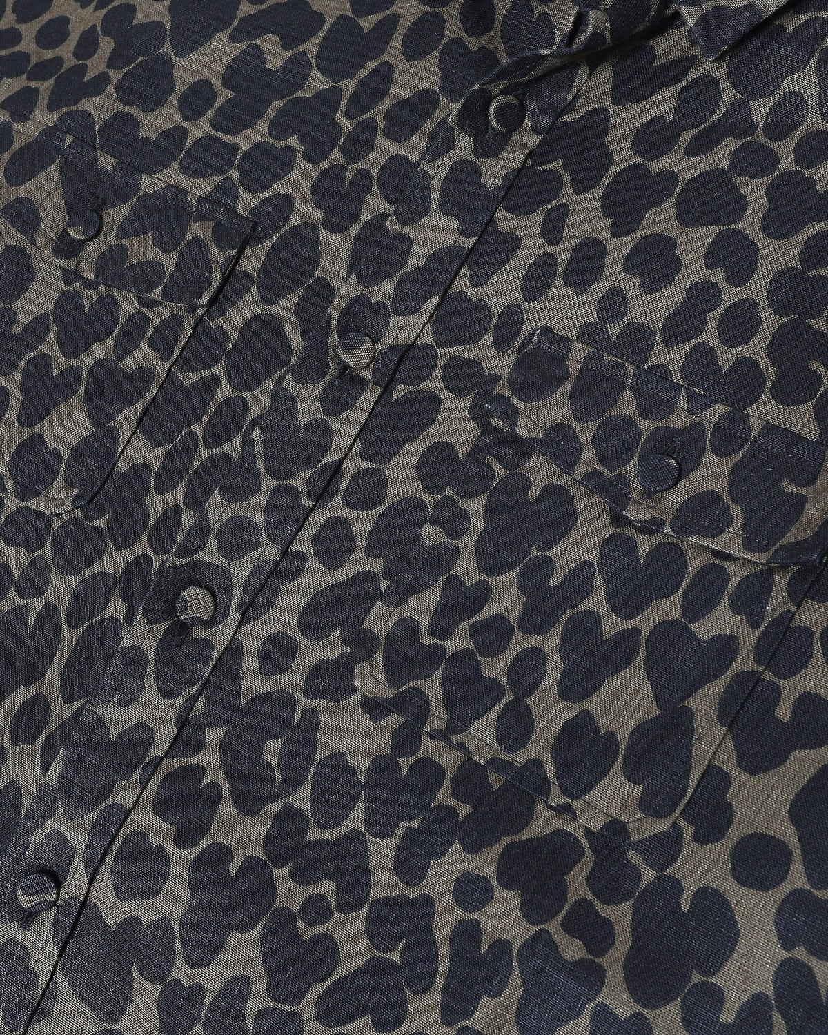 Burberry Prorsum SS14 Military Leo Print Linen Shirt
