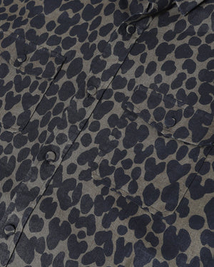 Burberry Prorsum SS14 Military Leo Print Linen Shirt