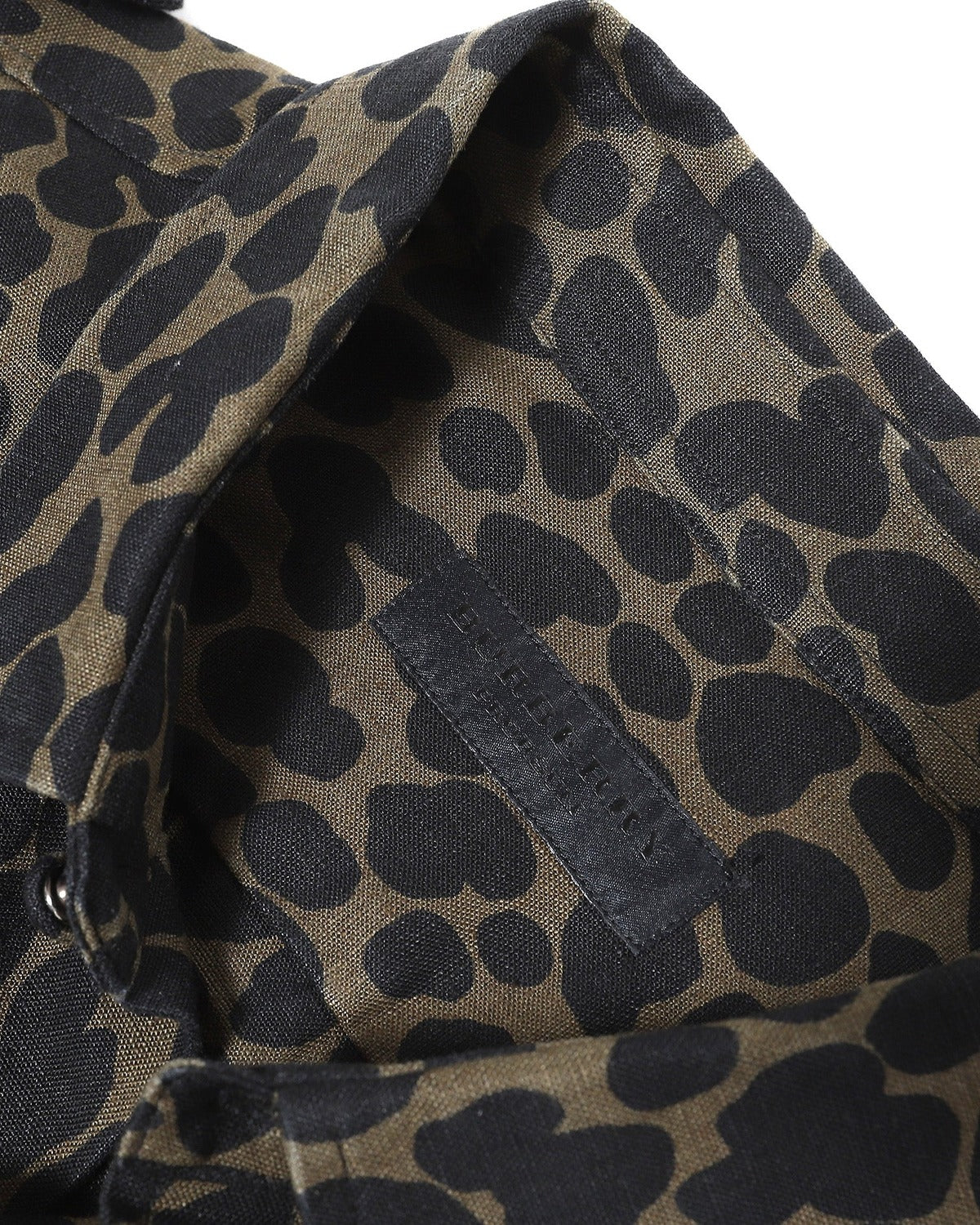 Burberry Prorsum SS14 Military Leo Print Linen Shirt