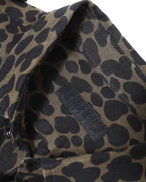 Burberry Prorsum SS14 Military Leo Print Linen Shirt