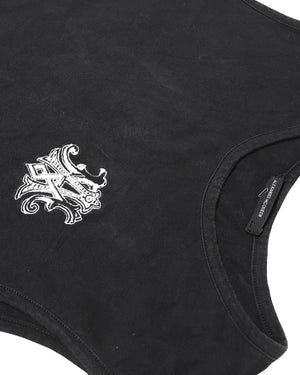 Alexander McQueen SS96 Embroidered Black Tank Top