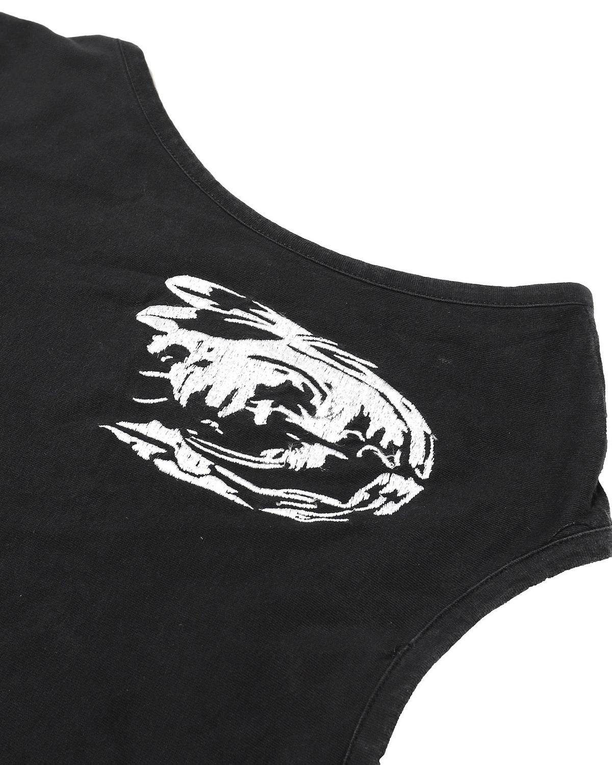 Alexander McQueen SS96 Embroidered Black Tank Top