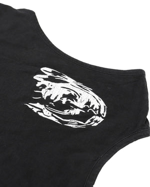 Alexander McQueen SS96 Embroidered Black Tank Top