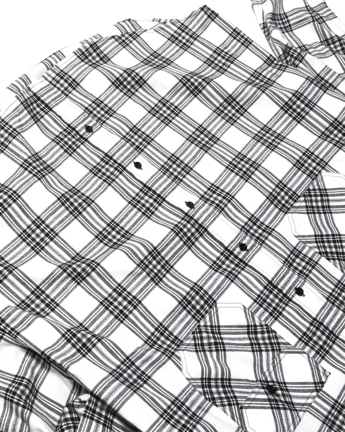 Balenciaga AW18 Oversized Slashed Sleeve Plaid Flannel Shirt