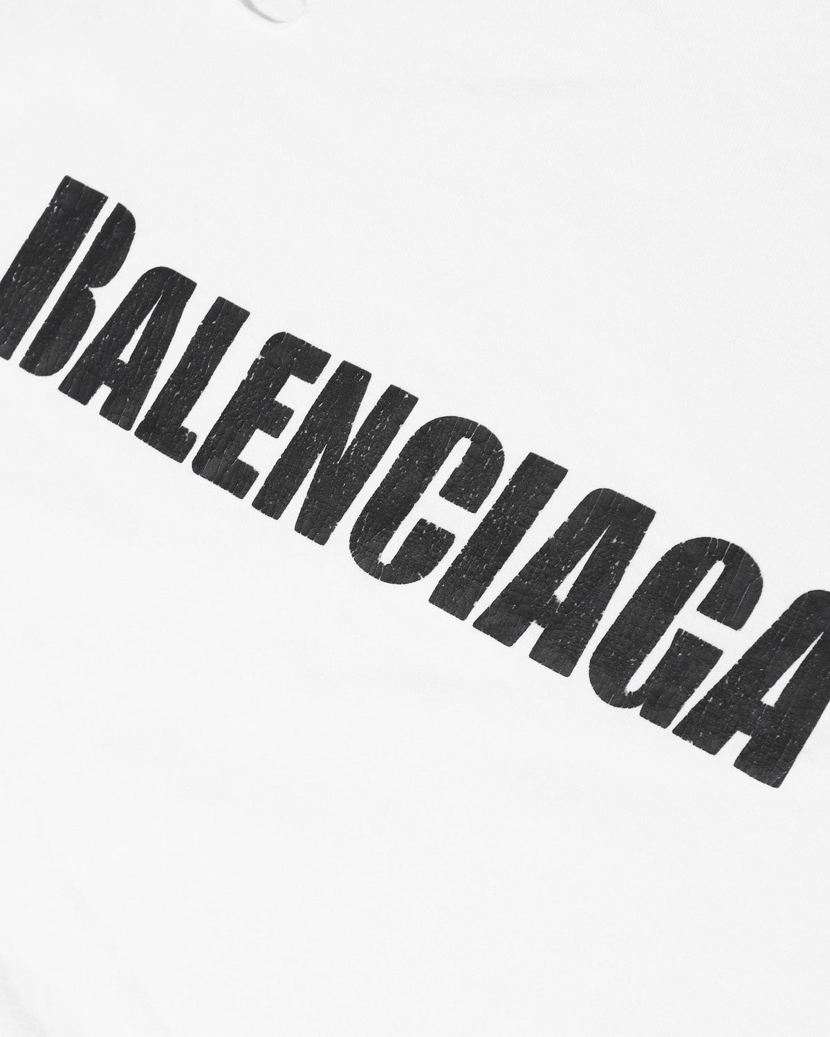 Balenciaga SS21 Destroyed Oversized Logo T-Shirt