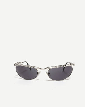 Katharine Hamnett Silver 90s KH019 Chain Sunglasses