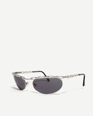 Katharine Hamnett Silver 90s KH019 Chain Sunglasses