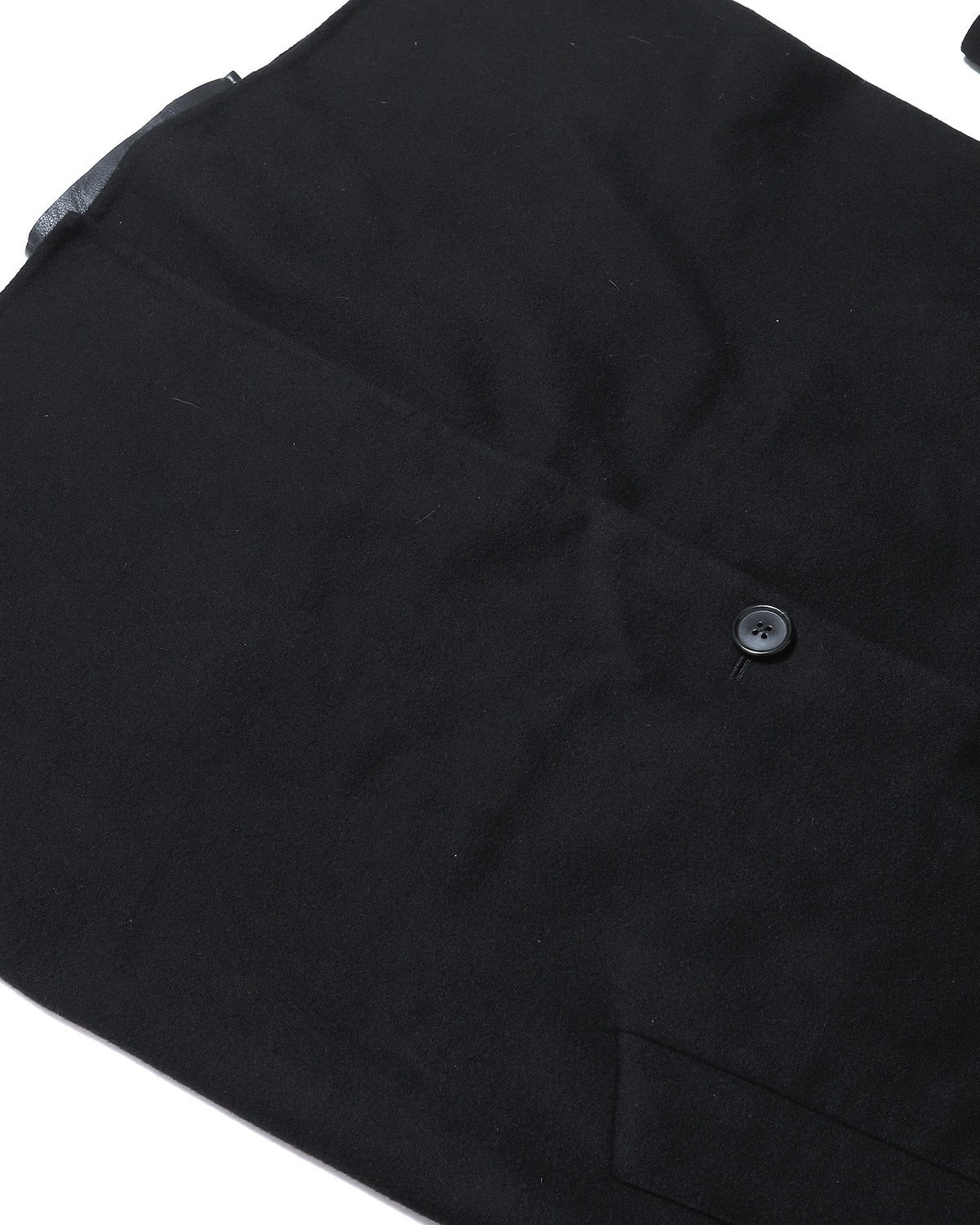 Berluti by Haider Ackermann Leather Lapel Black Coat