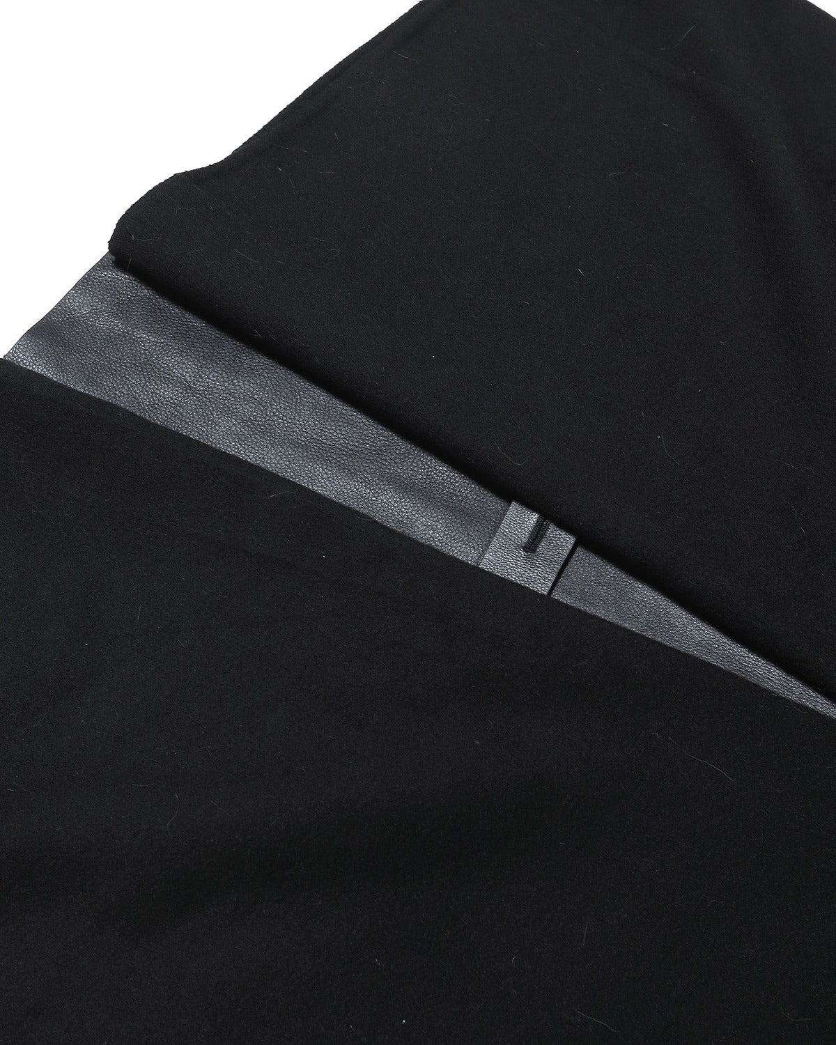 Berluti by Haider Ackermann Leather Lapel Black Coat