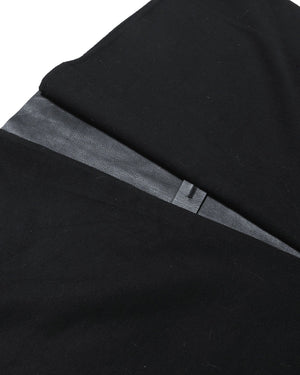 Berluti by Haider Ackermann Leather Lapel Black Coat
