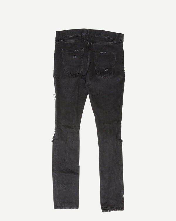 Saint Laurent Paris AW15 Black D02 Distressed Denim - Ākaibu Store
